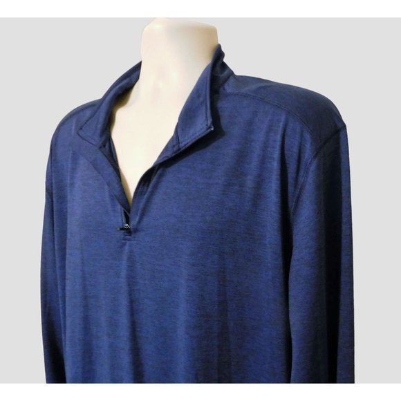 BCG Shirt Jacket 2XL Blue Pullover Zipper Long Sleeve Polyester Big & Tall - Picture 2 of 7